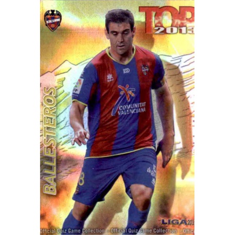 Ballesteros Top Dorado Rayas Horizontales Levante 562 Las Fichas de la Liga 2013 Official Quiz Game Collection