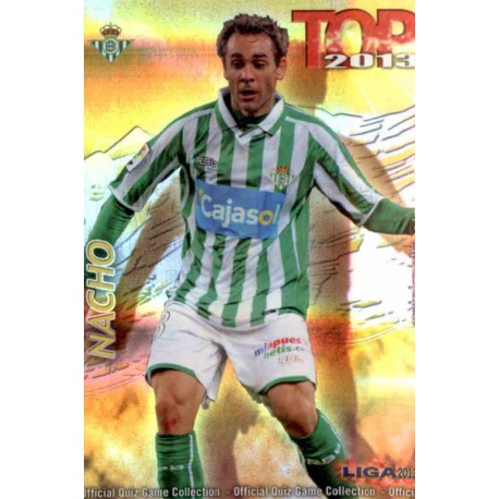 Nacho Top Dorado Rayas Horizontales Betis 582 Las Fichas de la Liga 2013 Official Quiz Game Collection