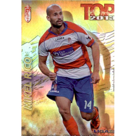 Mikel Rico Top Dorado Rayas Horizontales Granada 593 Las Fichas de la Liga 2013 Official Quiz Game Collection