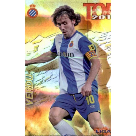 Verdú Top Dorado Rayas Horizontales Espanyol 611 Las Fichas de la Liga 2013 Official Quiz Game Collection