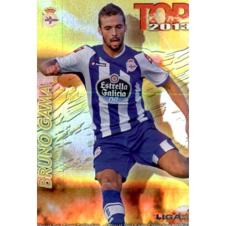 Bruno Gama Top Dorado Rayas Horizontales Deportivo 612 Las Fichas de la Liga 2013 Official Quiz Game Collection