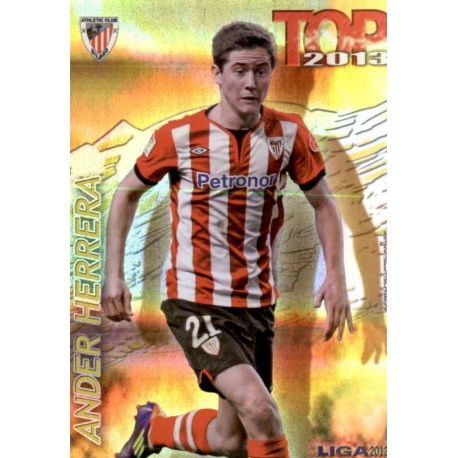 Ander Herrera Top Dorado Rayas Horizontales Athletic Club 618 Las Fichas de la Liga 2013 Official Quiz Game Collection