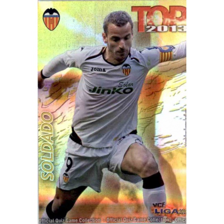 Soldado Top Dorado Rayas Horizontales Valencia 624 Las Fichas de la Liga 2013 Official Quiz Game Collection