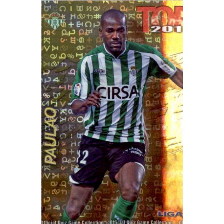 Paulao Top Letras Betis 575 Las Fichas de la Liga 2013 Official Quiz Game Collection