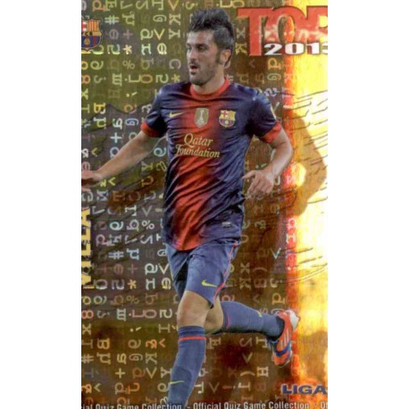 David Villa Top Letras Barcelona 633 Las Fichas de la Liga 2013 Official Quiz Game Collection