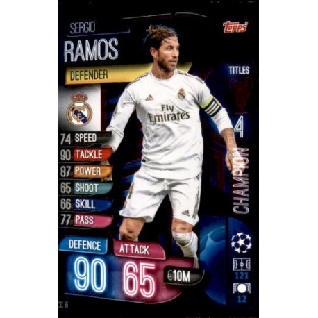 Sergio Ramos Real Madrid Champion CC6 Match Attax Extra 2019-20