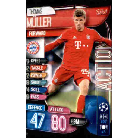 Thomas Muller Bayern Munchen Action AC9 Match Attax Extra 2019-20