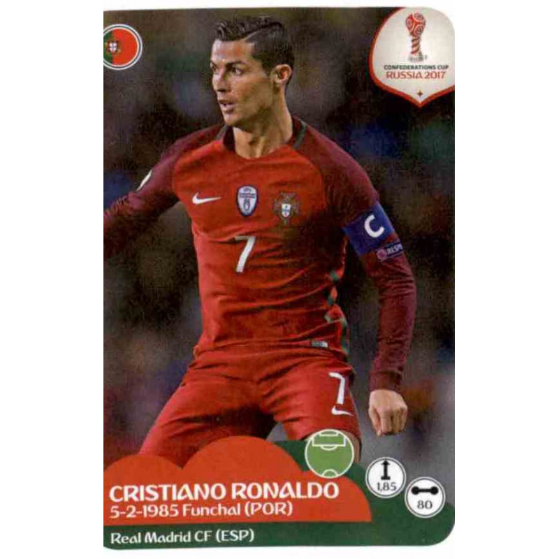 Cristiano Ronaldo Sticker Panini Fifa Confederations Cup Russia 2017