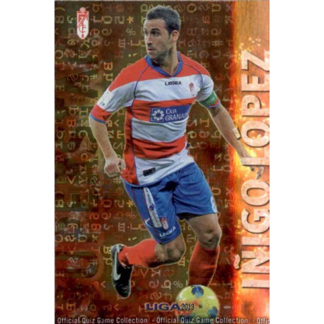 Iñigo López Superstar Brillo Letras Granada 456 Las Fichas de la Liga 2013 Official Quiz Game Collection