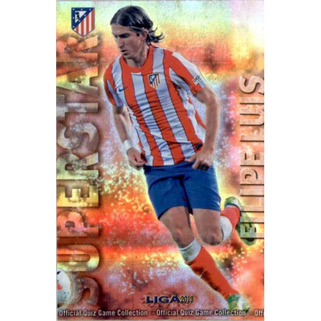 Filipe Luis Superstar Brillo Rayas Horizontales Atlético Madrid 131 Las Fichas de la Liga 2013 Official Quiz Game Collection