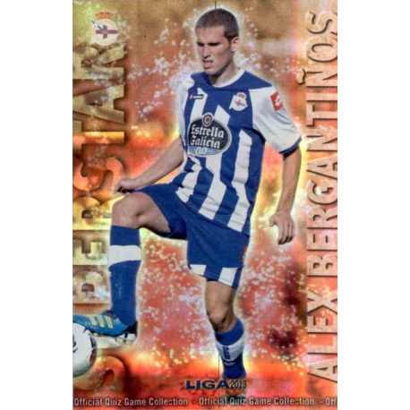 Álex Bergantiños Superstar Brillo Rayas Horizontales Deportivo 483 Las Fichas de la Liga 2013 Official Quiz Game Collection