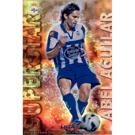 Abel Aguilar Superstar Brillo Rayas Horizontales Deportivo 485 Las Fichas de la Liga 2013 Official Quiz Game Collection