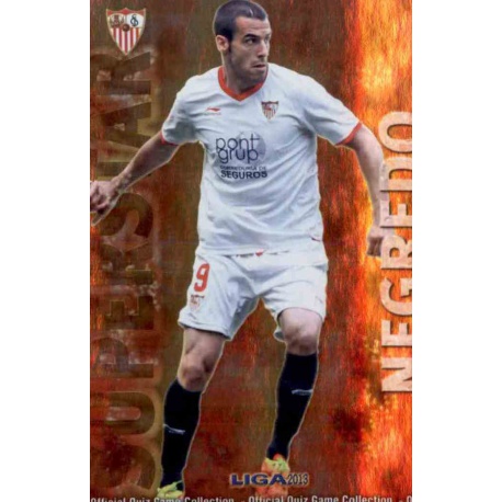 Negredo Superstar Brillo Liso Sevilla 242 Las Fichas de la Liga 2013 Official Quiz Game Collection