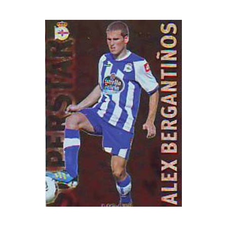 Álex Bergantiños Superstar Brillo Liso Deportivo 483 Las Fichas de la Liga 2013 Official Quiz Game Collection