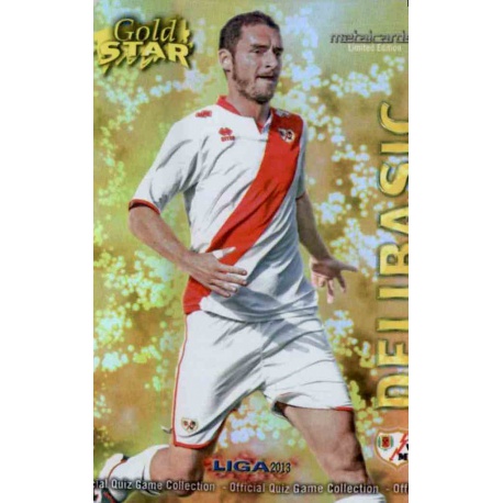 Delibasic Gold Star Brillo Liso Rayo Vallecano 40 Las Fichas de la Liga 2013 Official Quiz Game Collection