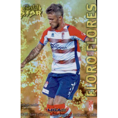 Floro Flores Gold Star Brillo Liso Granada 42 Las Fichas de la Liga 2013 Official Quiz Game Collection