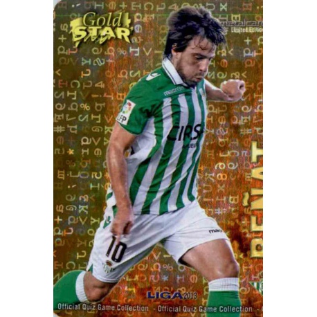 Beñat Gold Star Brillo Letras Betis 37 Las Fichas de la Liga 2013 Official Quiz Game Collection