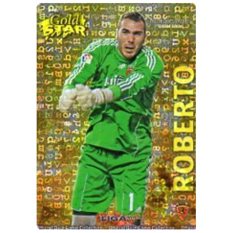 Roberto Gold Star Brillo Letras Zaragoza 41 Las Fichas de la Liga 2013 Official Quiz Game Collection