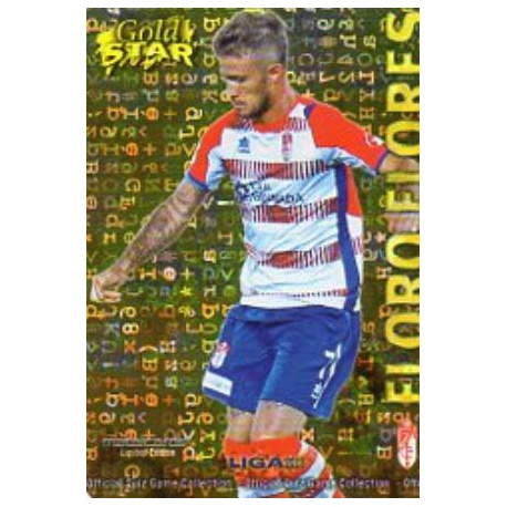 Floro Flores Gold Star Brillo Letras Granada 42 Las Fichas de la Liga 2013 Official Quiz Game Collection