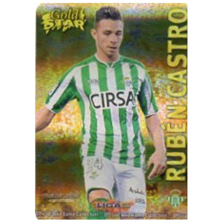 Rubén Castro Gold Star Rayas Horizontales Betis 38 Las Fichas de la Liga 2013 Official Quiz Game Collection