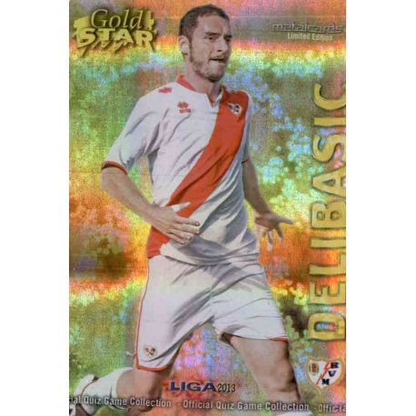 Delibasic Gold Star Rayas Horizontales Rayo Vallecano 40 Las Fichas de la Liga 2013 Official Quiz Game Collection