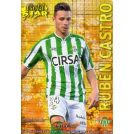 Rubén Castro Gold Star Brillo Cuadros Betis 38 Las Fichas de la Liga 2013 Official Quiz Game Collection