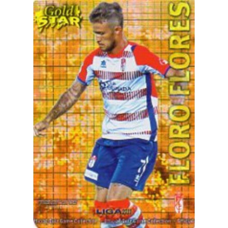 Floro Flores Gold Star Brillo Cuadros Granada 42 Las Fichas de la Liga 2013 Official Quiz Game Collection