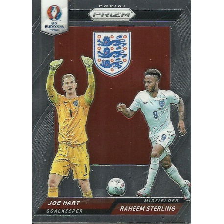 Raheem Sterling - Joe Hart England Country Combinations Duals CCD-16 Prizm Uefa Euro 2016 France