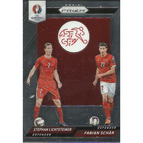 Stephan Lichtsteiner - Fabian Schar Switzerland Country Combinations Duals CCD-40 Prizm Uefa Euro 2016 France