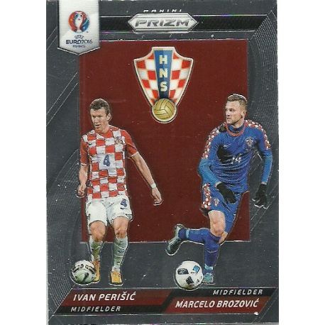 Marcelo Brozovic - Ivan Perisic Croatia Country Combinations Duals CCD-47 Prizm Uefa Euro 2016 France