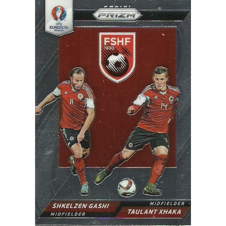 Taulant Xhaka - Shkelzen Gashi Albania Country Combinations Duals CCD-50 Prizm Uefa Euro 2016 France