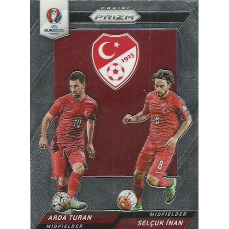 Arda Turan - Selcuk Inan Turkey Country Combinations Duals CCD-51 Prizm Uefa Euro 2016 France