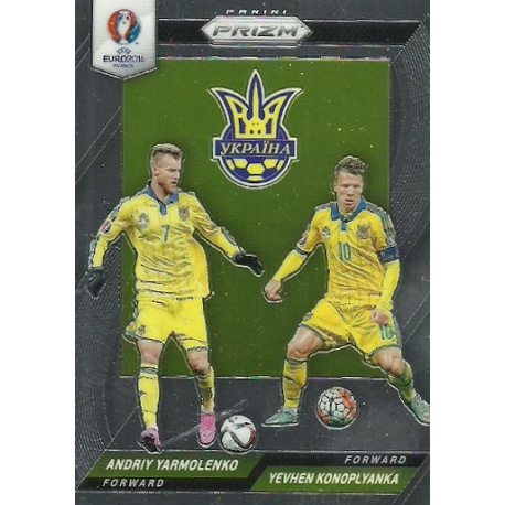 Yevhen Konoplyanka - Andriy Yarmolenko Ukraine Country Combinations Duals CCD-53 Prizm Uefa Euro 2016 France