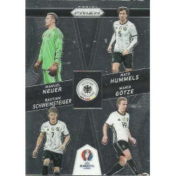 Mario Gotze - Manuel Neuer - Bastian Schweinsteiger - Mats Hummels Germany Country Combinations Quads CCQ-5 Prizm Uefa Euro 2016