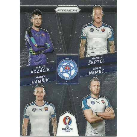 Matus Kozacik - Martin Skrtel - Marek Hamsik - Adam Nemec Slovakia Country Combinations Quads CCQ-11 Prizm Uefa Euro 2016 France