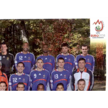 Team Photo 2 France 334 Panini Uefa Euro 2008 Austria Switzerland