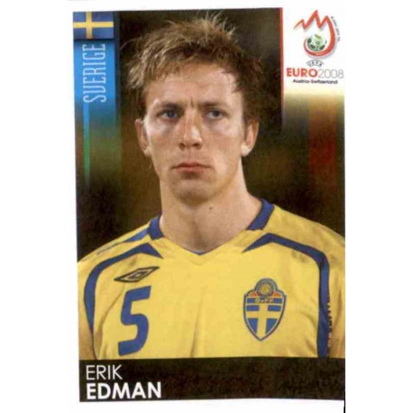 Erik Edman Sweden 393 Panini Uefa Euro 2008 Austria Switzerland