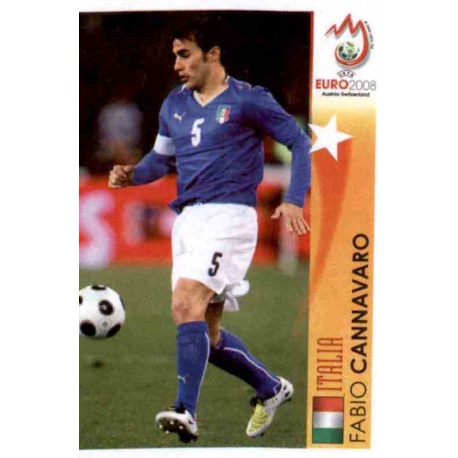 Fabio Cannavaro In Action Italy 471 Panini Uefa Euro 2008 Austria Switzerland