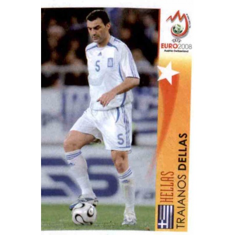 Traianos Dellas In Action Greece 475 Panini Uefa Euro 2008 Austria Switzerland