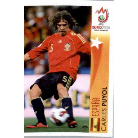 Carles Puyol In Action Spain 476 Panini Uefa Euro 2008 Austria Switzerland