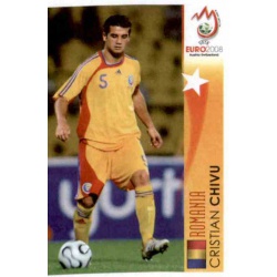 Cristian Chivu In Action Romania 479 Panini Uefa Euro 2008 Austria Switzerland