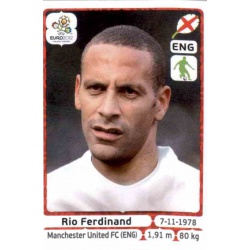 Rio Ferdinand England 494 Panini Uefa Euro 2012 Poland Ukraine
