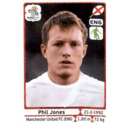 Phil Jones England 497 Panini Uefa Euro 2012 Poland Ukraine