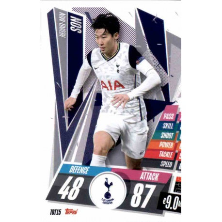 Heung-Min Son Tottenham Hotspur TOT15 Match Attax Champions International 2020-21