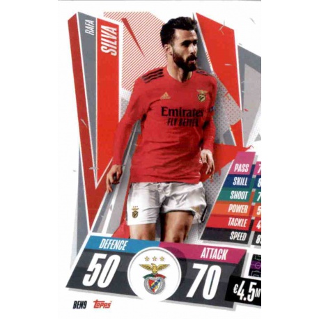 Rafa Silva Benfica BEN9 Match Attax Champions International 2020-21