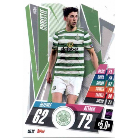 Ryan Christie Celtic CEL12 Match Attax Champions International 2020-21