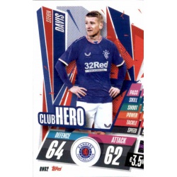 Steven Davies Club Hero Glasgow Rangers RAN2 Match Attax Champions International 2020-21