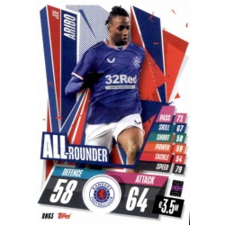 Joe Aribo All Rounder Glasgow Rangers RAN3 Match Attax Champions International 2020-21