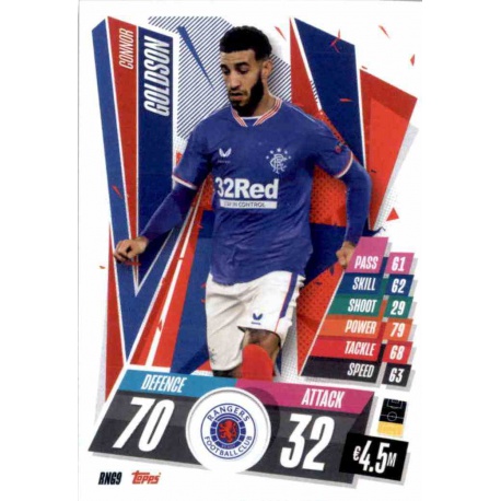 Connor Goldson Glasgow Rangers RAN9 Match Attax Champions International 2020-21