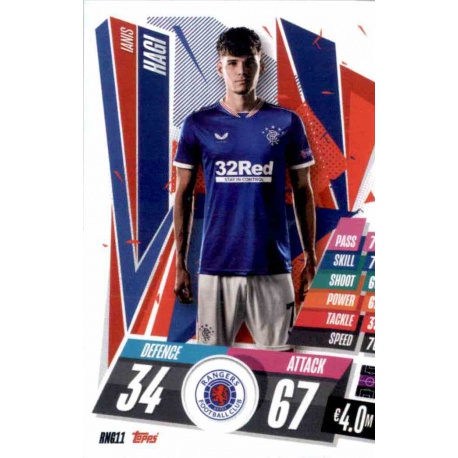 Ianis Hagi Glasgow Rangers RAN11 Match Attax Champions International 2020-21